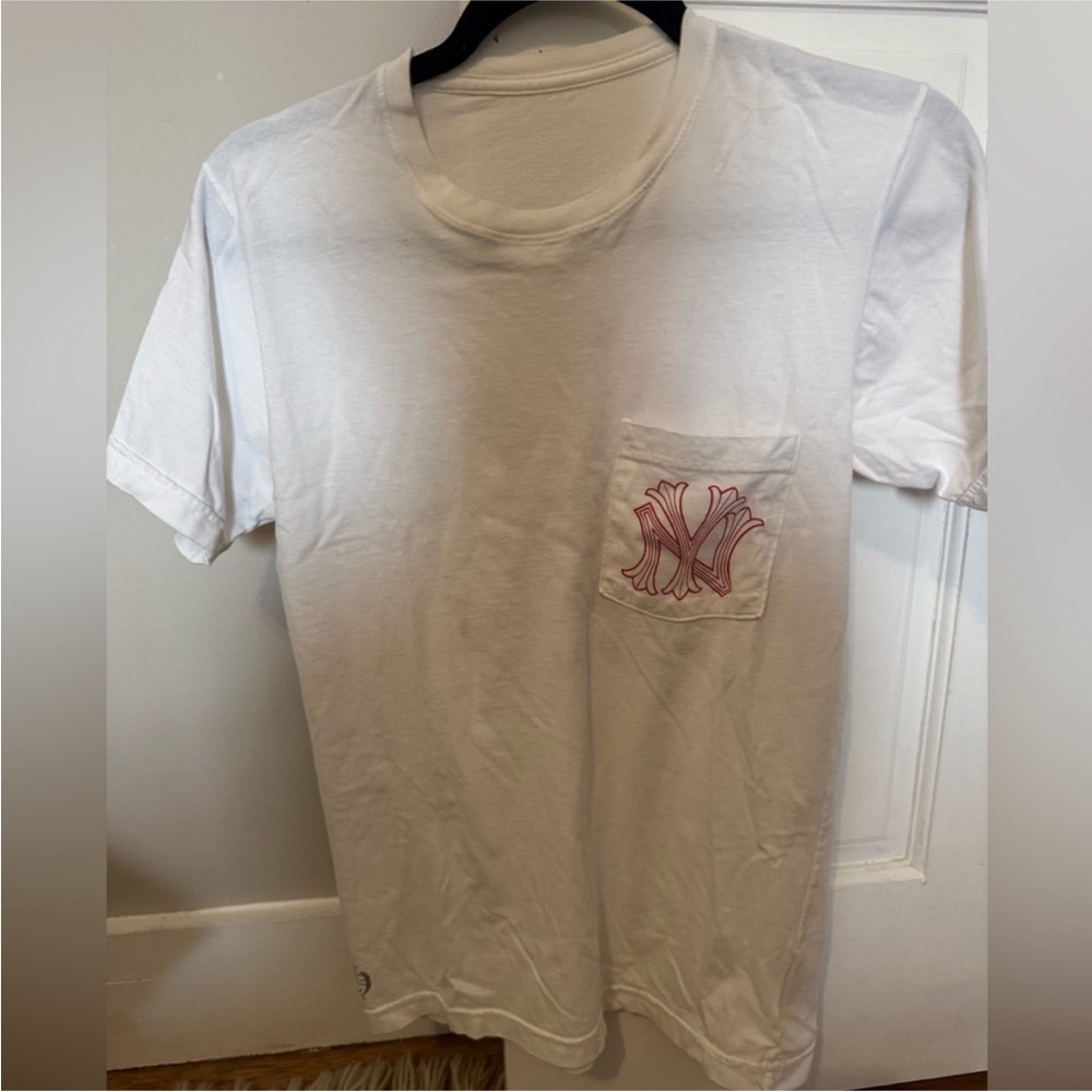 Chrome Hearts White Tee with Pink Pocket Design